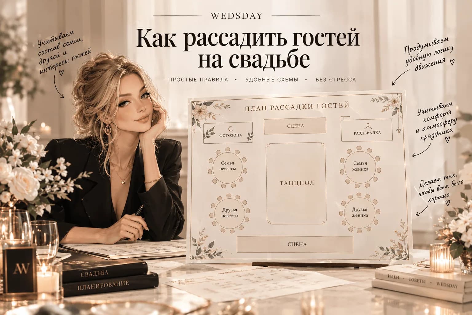 Как рассадить гостей на свадьбе: правила, схемы и бесплатный планировщик