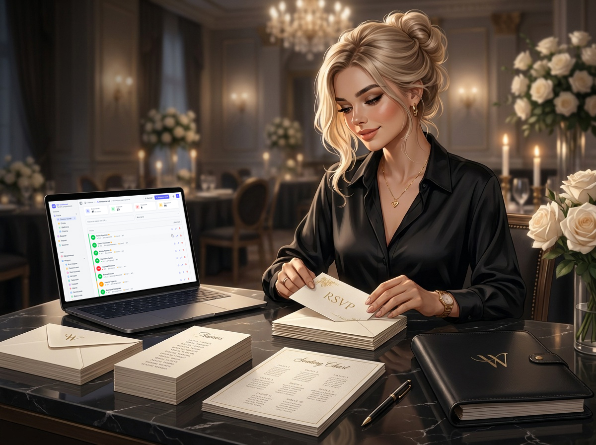 Список гостей на свадьбу с RSVP